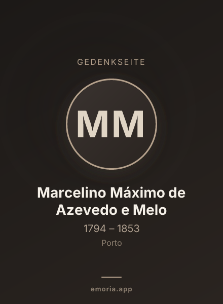Gedenkportrait von Marcelino Máximo de Azevedo e Melo