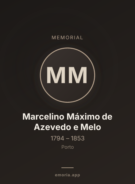 Memorial portrait of Marcelino Máximo de Azevedo e Melo