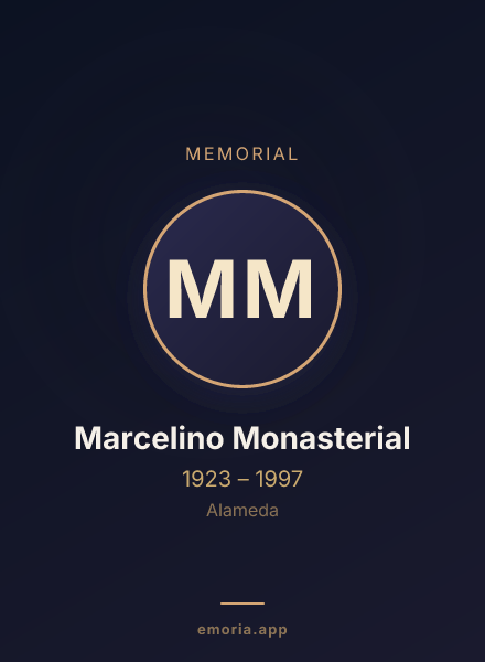 Memorial portrait of Marcelino Monasterial