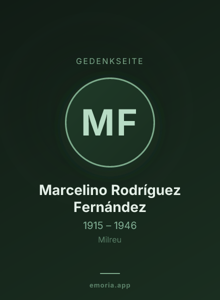 Gedenkportrait von Marcelino Rodríguez Fernández