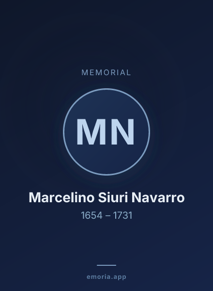 Memorial portrait of Marcelino Siuri Navarro