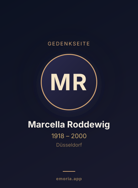 Gedenkportrait von Marcella Roddewig