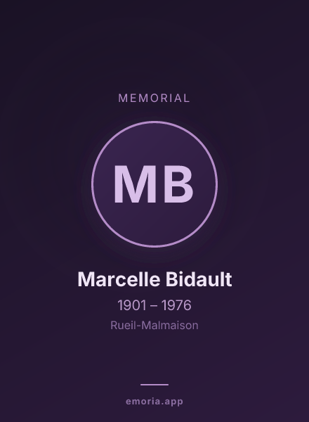 Memorial portrait of Marcelle Bidault