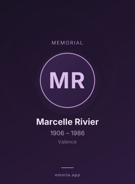 Memorial portrait of Marcelle Rivier