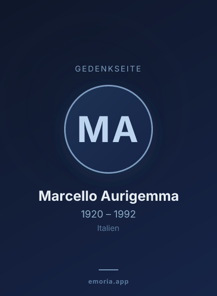 Gedenkportrait von Marcello Aurigemma