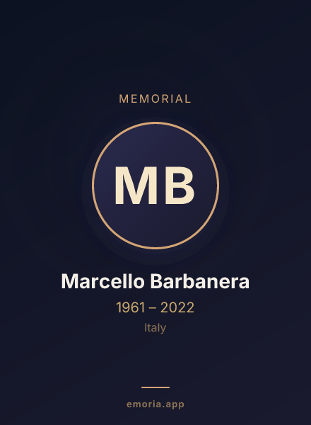 Memorial portrait of Marcello Barbanera