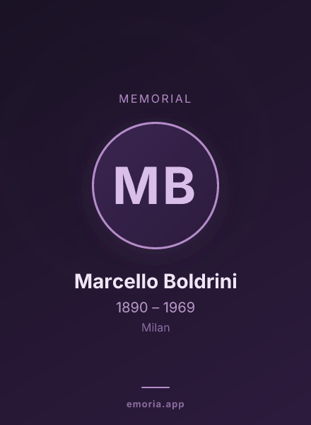 Memorial portrait of Marcello Boldrini