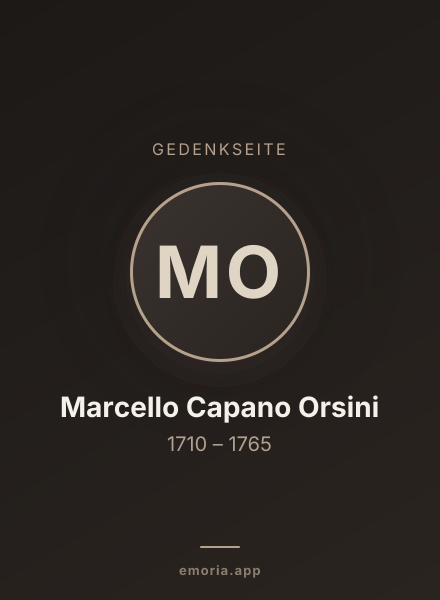 Gedenkportrait von Marcello Capano Orsini