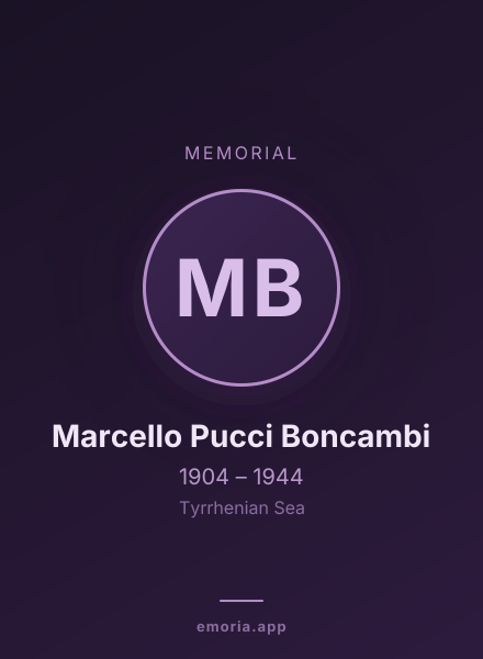 Memorial portrait of Marcello Pucci Boncambi