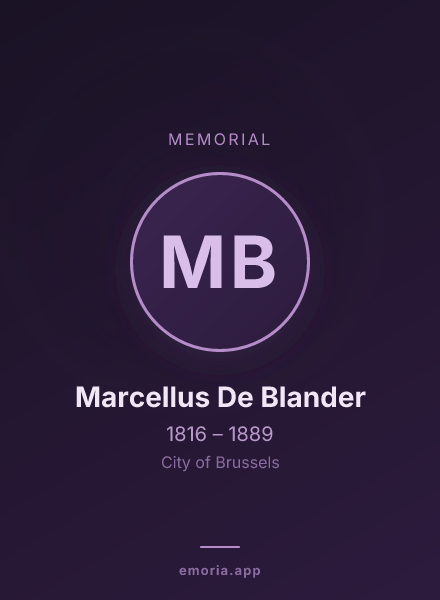 Memorial portrait of Marcellus De Blander
