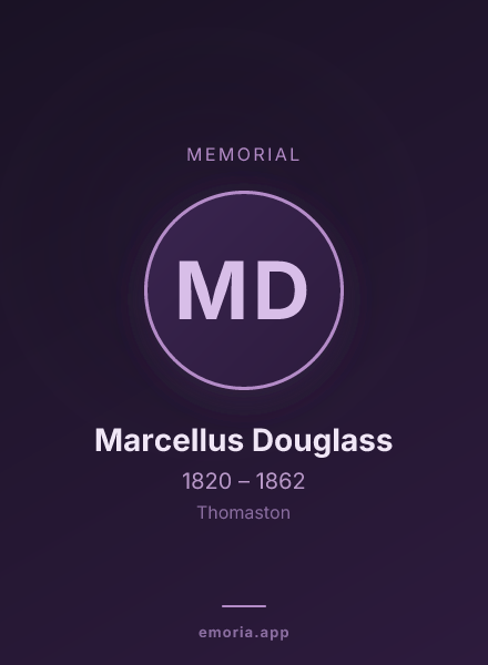 Memorial portrait of Marcellus Douglass