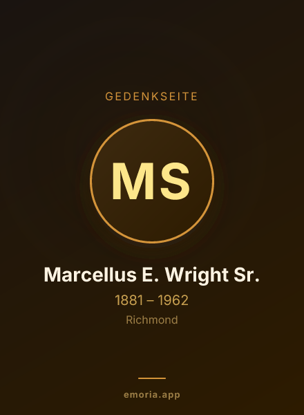 Gedenkportrait von Marcellus E. Wright Sr.