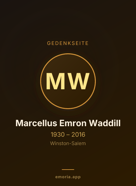 Gedenkportrait von Marcellus Emron Waddill