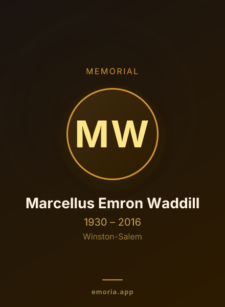 Memorial portrait of Marcellus Emron Waddill