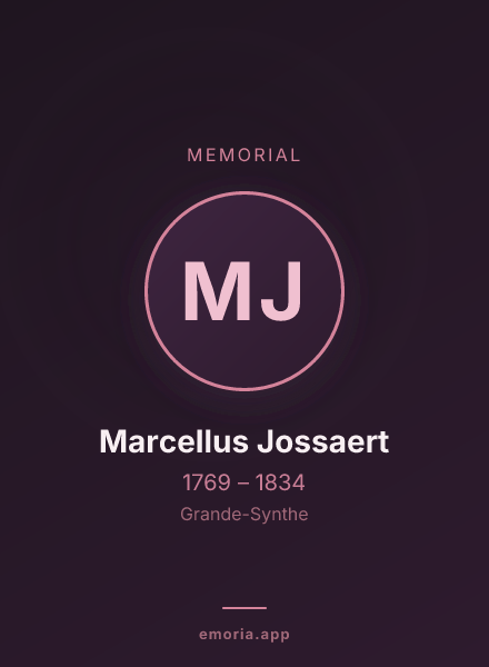 Memorial portrait of Marcellus Jossaert