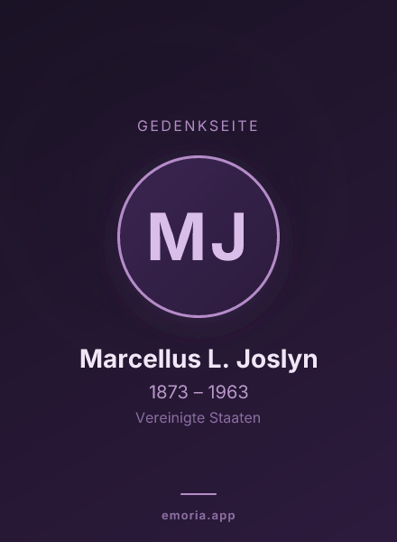 Gedenkportrait von Marcellus L. Joslyn