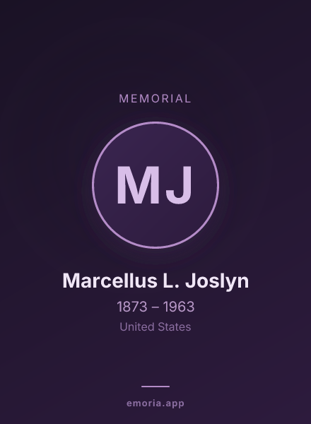Memorial portrait of Marcellus L. Joslyn