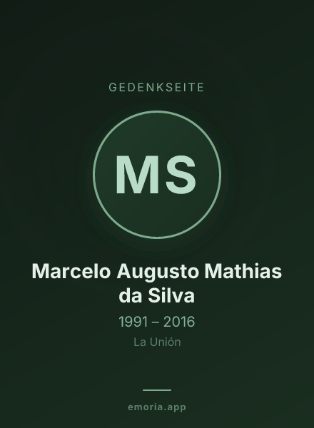 Gedenkportrait von Marcelo Augusto Mathias da Silva