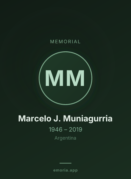 Memorial portrait of Marcelo J. Muniagurria