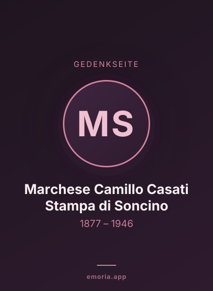 Gedenkportrait von Marchese Camillo Casati Stampa di Soncino