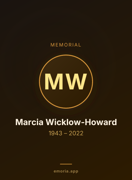 Memorial portrait of Marcia Wicklow-Howard