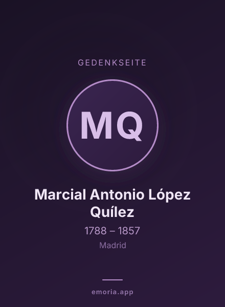 Gedenkportrait von Marcial Antonio López Quílez