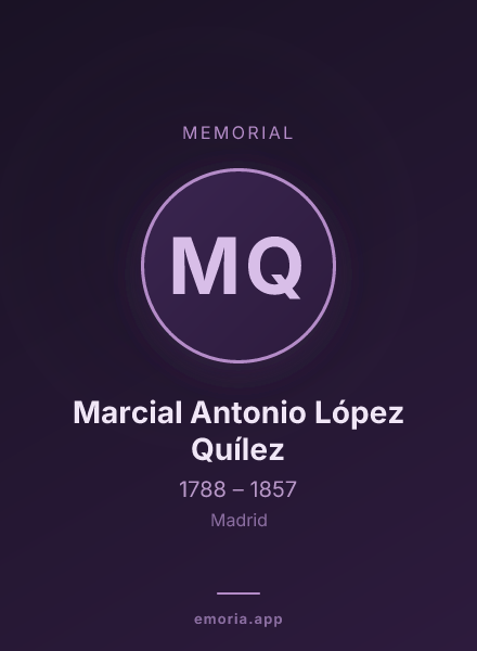 Memorial portrait of Marcial Antonio López Quílez