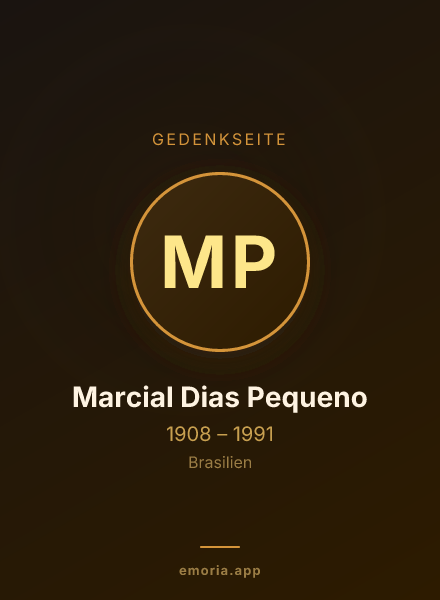 Gedenkportrait von Marcial Dias Pequeno