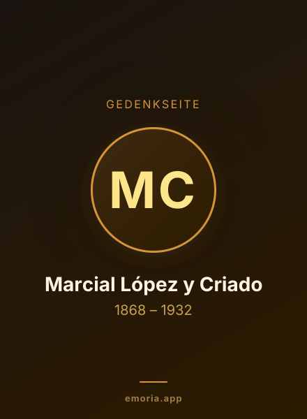 Gedenkportrait von Marcial López y Criado
