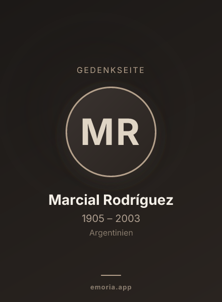 Gedenkportrait von Marcial Rodríguez