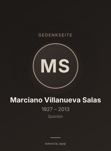 Gedenkportrait von Marciano Villanueva Salas