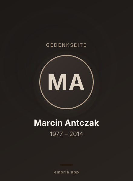Gedenkportrait von Marcin Antczak