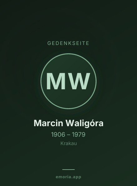 Gedenkportrait von Marcin Waligóra