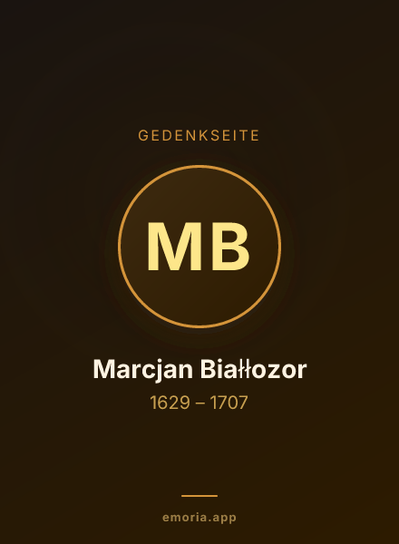 Gedenkportrait von Marcjan Białłozor