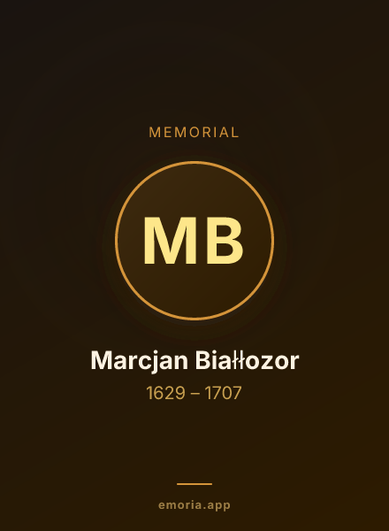 Memorial portrait of Marcjan Białłozor