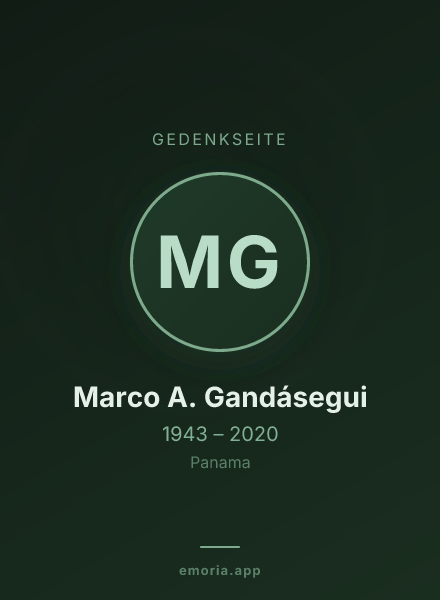 Gedenkportrait von Marco A. Gandásegui