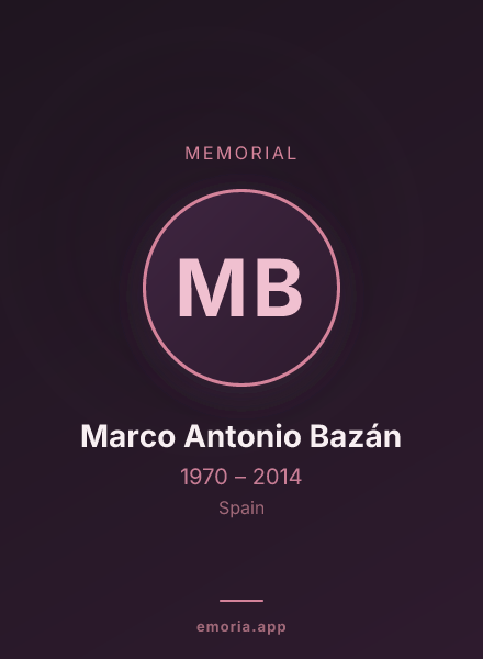 Memorial portrait of Marco Antonio Bazán