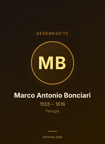 Gedenkportrait von Marco Antonio Bonciari