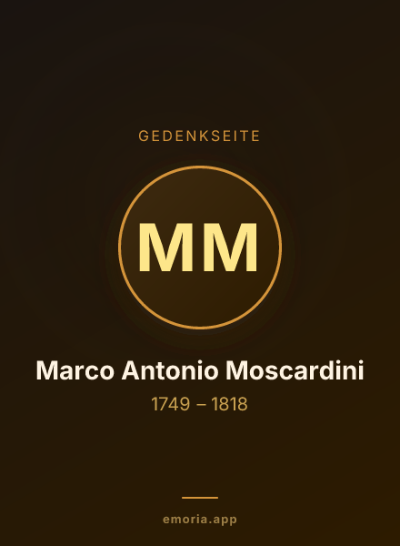 Gedenkportrait von Marco Antonio Moscardini