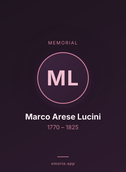 Memorial portrait of Marco Arese Lucini