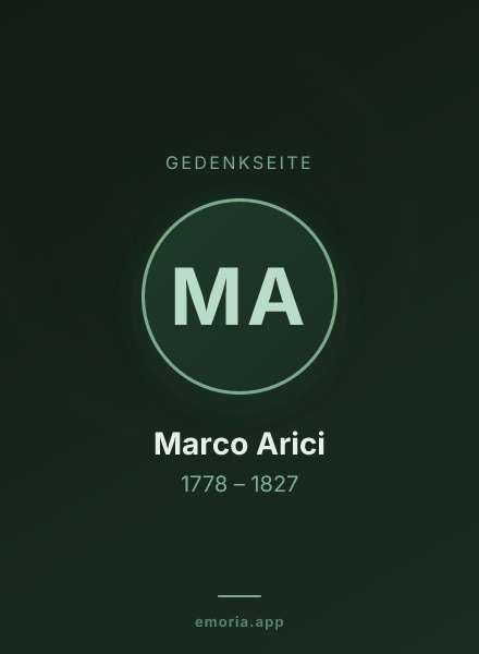 Gedenkportrait von Marco Arici