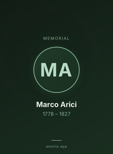 Memorial portrait of Marco Arici