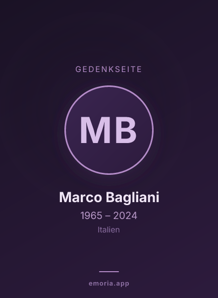 Gedenkportrait von Marco Bagliani