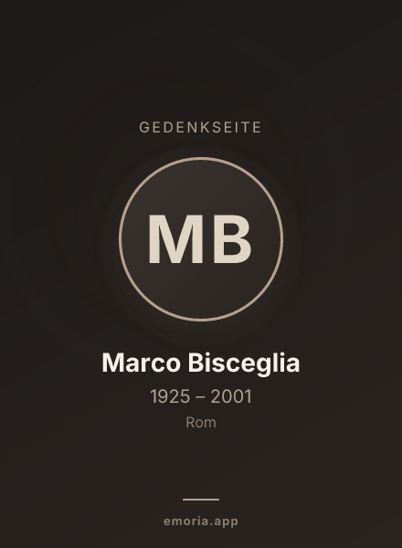 Gedenkportrait von Marco Bisceglia
