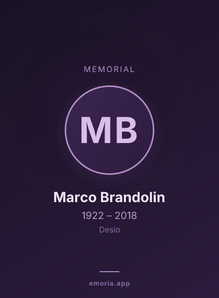 Memorial portrait of Marco Brandolin