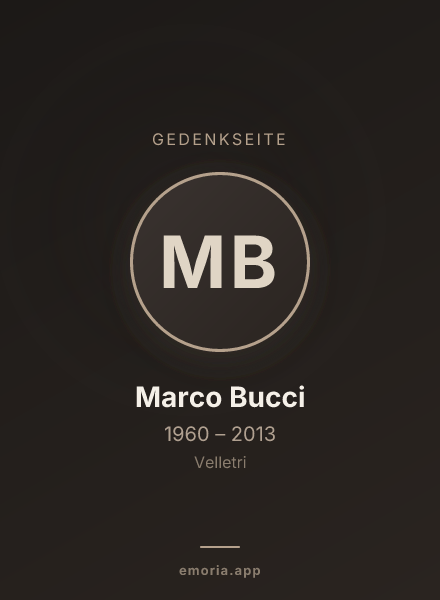 Gedenkportrait von Marco Bucci
