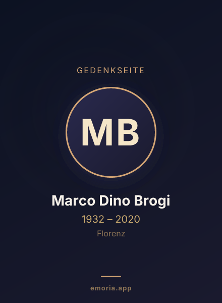 Gedenkportrait von Marco Dino Brogi