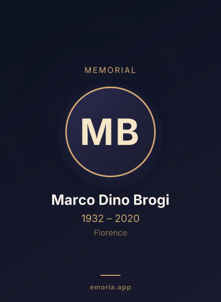 Memorial portrait of Marco Dino Brogi