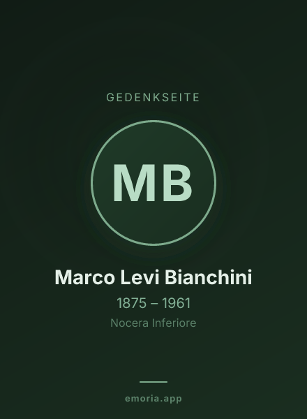 Gedenkportrait von Marco Levi Bianchini