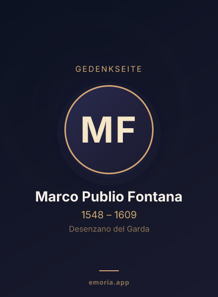 Gedenkportrait von Marco Publio Fontana